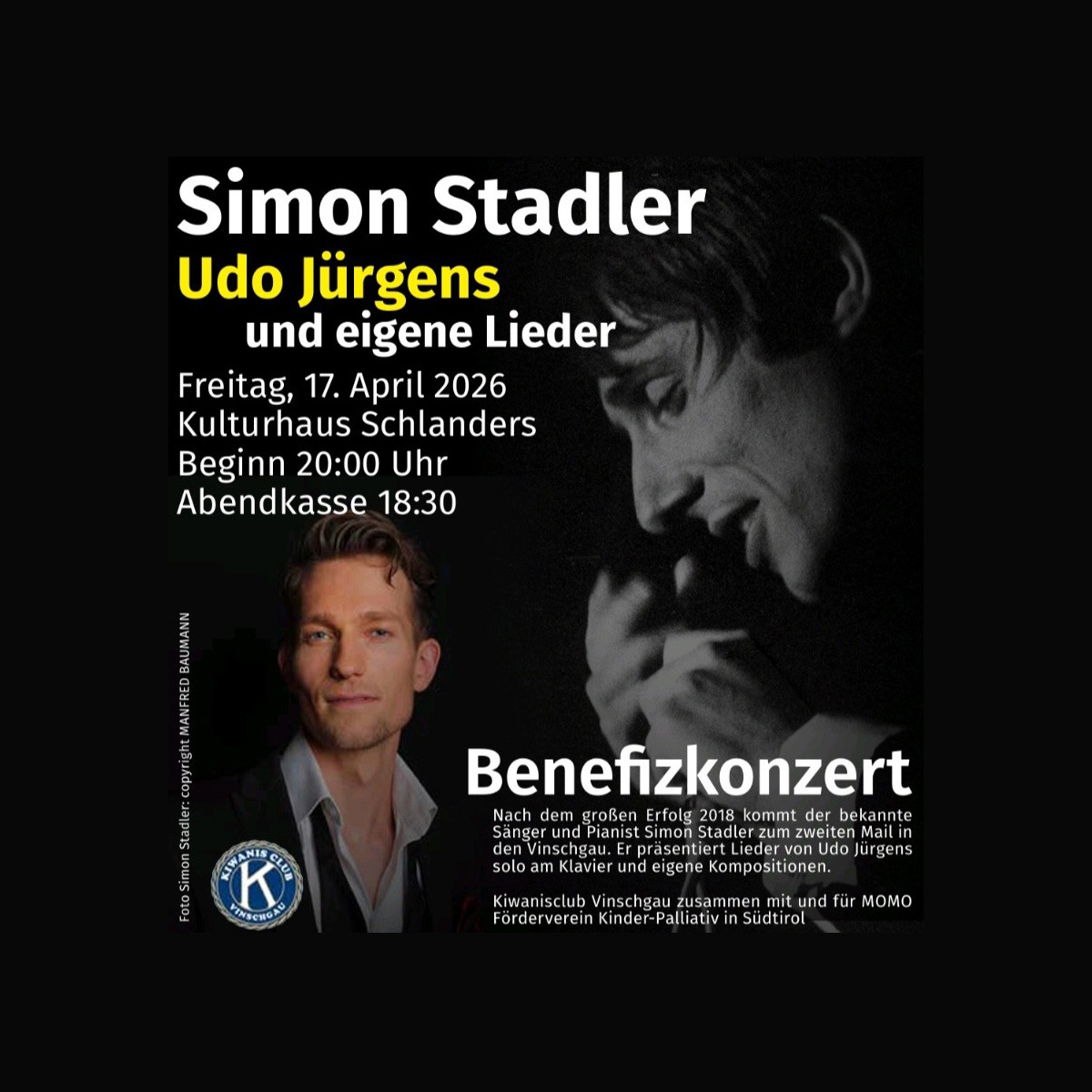 Concerto di beneficenza con Simon Stadler